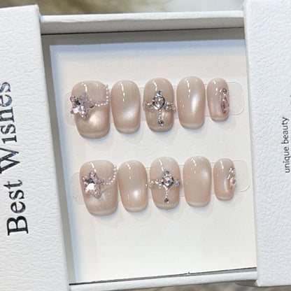 Pearlescent Petal Crystal Chain